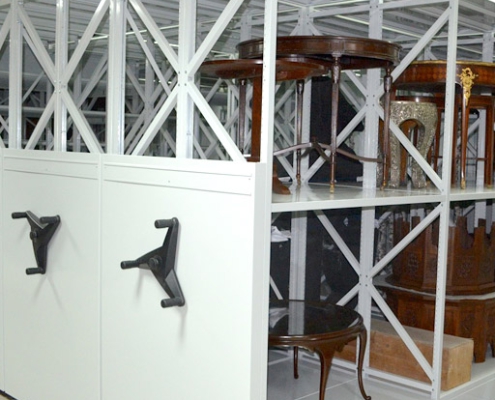 Rayonnage mobile pour réserve de musée ou de magasin